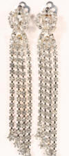 diamante rhinestone earrings length approx 85mm