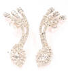 pierced diamante rhinestone earrings length 53mm