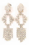 diamante rhinestone earrings length approx 67mm
