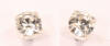 pierced diamante rhinestone earrings width 3mm
