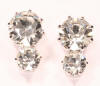 pierced diamante rhinestone earrings width 11mm