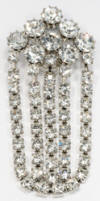 diamante rhinestone earrings length approx 73mm