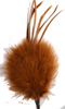 marabou feather spike - rust