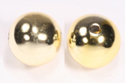 gold metallic beads - round - 10mm