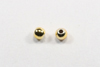 gold metallic beads - round - 2mm