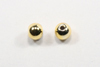 gold metallic beads - round - 3mm