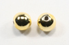 gold metallic beads - round - 5mm