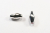 silver metallic beads - oval - 6mm x 3mm