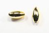 gold metallic beads - oval - 8mm x 4mm