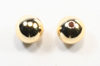 gold metallic beads - round - 6mm