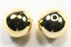 gold metallic beads - round - 7mm