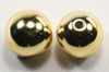 gold metallic beads - round - 8mm