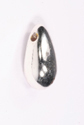 silver metallic beads - tear drop - 12mm x 6mm
