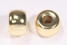 gold metallic beads - jug bead - 9mm x 6mm