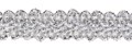 silver metalic gimp braid approx 9mm wide