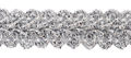 silver metallic gimp braid approx 12mm wide