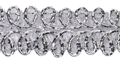 silver metalic gimp braid approx 16mm wide