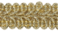 wide gold metallic gimp braid approx 17mm wide