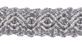 silver metallic braid approx 13mm wide