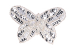 beaded and sequin motifs - butterfly shape