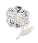 beaded and sequin motifs - flower and leaf shape