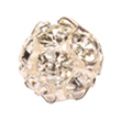 10mm diamante rhinestone rondell balls silver/crystal