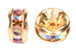5mm diamante rhinestones rondells gold/crystal ab