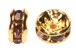 5mm diamante rhinestones rondells gold/amethyst