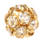 6mm diamante rhinestone rondell balls gold/crystal