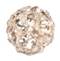 6mm diamante rhinestone rondell balls silver/crystal