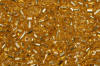 2 cut seed beads - gold (silver lined)