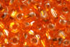 small multi cut seed beads - orange