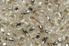 small multi cut seed beads silver-crystal