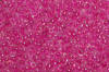 small seed beads - crystal/hot pink lined