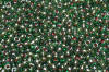 small seed beads - green/brown lustre